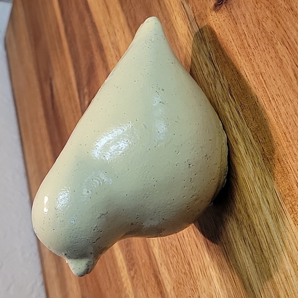 Cute Yellow Glazed Pottery Bird with a Hole in the Bottom of it. - Picture 2 of 3